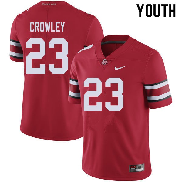 Ohio State Buckeyes #23 Marcus Crowley Youth Stitch Jersey Red